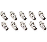 electrosmart 10 Pack Male TV Aerial Coax Plugs - Solder Free Clamping Screw