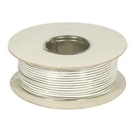electrosmart 100 Meter White Flat 2x Solid Core Flexible Door Bell Wire - Ideal for Door Bells Intercom Phone Entry Systems etc