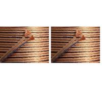 electrosmart 10m Quality 2 x 2.5mm Loud Speaker Cable - Multi-Strand 444 (2x 222 Strand) - Outside Dimensions of Cable: 7.5mm x 3.6mm - 14 AWG - 25A Max - Ideal for Car Audio & Home HiFi (Pack of 2)