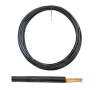 electrosmart 12V 24V 2mm² 25 Amps Single Core Copper Automotive Auto Car Marine Stranded Thin Wall Cable/Wire Red or Black (Black, 2m)