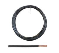 electrosmart 12V 24V Single Core Copper Automotive Auto Car Marine Stranded Thin Wall Cable/Wire Red or Black 0.5mm² 11 Amps (11A) (Black, 30m)