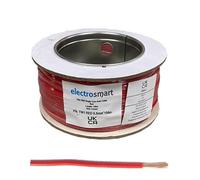 electrosmart 12V 24V Single Core Copper Automotive Auto Car Marine Stranded Thin Wall Cable/Wire Red or Black 0.5mm² 11 Amps (11A) (Red, 100m)