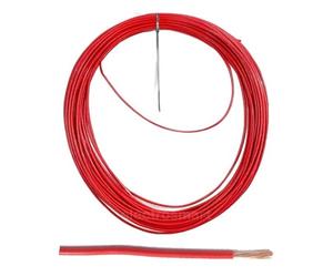 electrosmart 12V 24V Single Core Copper Automotive Auto Car Marine Stranded Thin Wall Cable/Wire Red or Black 0.5mm² 11 Amps (11A) (Red, 50m)