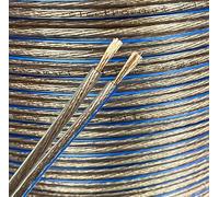 electrosmart 25m Quality 2 x 1.5mm Loud Speaker Cable - Multi-Strand 266 15 Amp (2x 133 Strand) Wire - Outside Dimensions of Cable: 6.5mm x 3.1mm