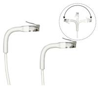 electrosmart 3m Slim CAT6a Ethernet Network Patch Cable Adjustable 90 Degree Right Angled RJ45 Connector CAT 6a High Speed 10Gbps