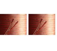 electrosmart 50m Quality 2 x 18AWG Loud Speaker Cable - Multi-Strand - Outside Dimensions of Cable: 5mm x 2.5mm (Pack of 2)