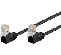 electrosmart Black RJ45 CAT 5e Ethernet Cable with 90 Degree Right Angled Connectors & Gold Plated Pins (3m)