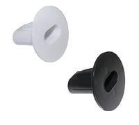 electrosmart Pack of 12 Double Feed-Thru Cable Wall Entry Grommets - 6x White and 6x Black - Suitable for most Twin WF65 Cable