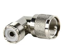 electrosmart Pack of 2 PL259 to SO239 UHF 90 Degree Right Angle Plug to Socket Adaptor