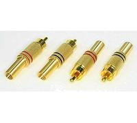 electrosmart Pack of 20 Gold Plated RCA/Phono Male Plug Connectors with Cable Protector - Solder Connection