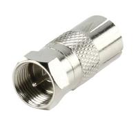 electrosmart Pack of 5 F Plug Male to Coax Socket Female Adaptor (Nickel)