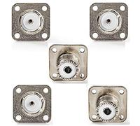 electrosmart Pack of 5 PL259 SO239 Female Chassis Panel Mount Socket with Solder Centre Pin