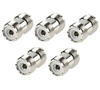 electrosmart Pack of 5 PL259 SO239 UHF Female Socket to Socket Adaptor Coupler for CB Ham Radio etc