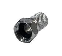 electrosmart Pack of 5 Screw on F Plug Connectors for Satellite & Cable TV - Internal Diameter 6.4mm fits most makes of RG6 / CT100 / WF100 / CAB100 / PF100 C From 6.5mm to 7.0mm in Diameter