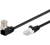 electrosmart RJ45 CAT 5e Ethernet Cable Straight to 90 Degree Right Angled Connector (1m, Black)