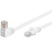 electrosmart® RJ45 CAT 5e Ethernet Cable Straight to 90 Degree Right Angled Connector - Colour: White (2m)
