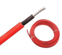 electrosmart Solar Cable 6mm Solar Panel PV Cable H1Z2Z2-K Red/Black DC Rated Insulated Photovoltaic Wire (Red, 15m)