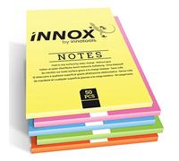 Electrostatic Self-Adhesive Note Pads by Innox Notes: Post it to Any Surface - Assorted Colours, DIN A5, 250 Sheets
