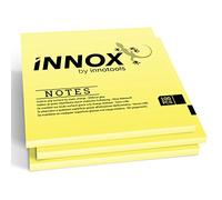 Electrostatic self-Adhesive Sticky Notes - Post it Everywhere: Stick to Any Surface Without Glue - Visualize Your Ideas, Move, Reorder - by innox Notes - Yellow, 10x10cm, 300 Sheets