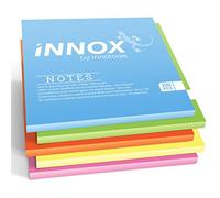 Electrostatic Self-Adhesive Sticky Notes - Stick to Any Surface Without Glue - Visualize Your Ideas, Move, Reorder - by Innox Notes - Assorted Colours, 10x10cm, 500 Sheets
