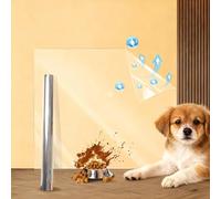 Electrostatic Wall Protective Film 40cm x 300cm, Clear Static Cling Wall Protector No Glue Removable, Oil Proof Waterproof Kitchen Backsplash Cover, for Furniture Doors from Pets Scratches (40cm*3m)