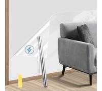 Electrostatic Wall Protective Film, Clear Wall Protector Contact Paper, 40 X 300cm Plastic Static Cling Protector Film, Non Adhesive Washable Sheets Sticker for Cupboard, Dogs, Cats, Trash Can