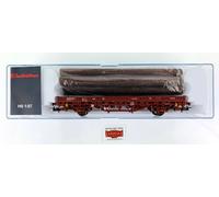 ELECTROTREN H0 E1658 - Platform 2 Shafts Generous With Trunks Red Bus Rust -