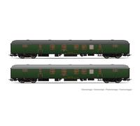 Electrotren HE4013 RENFE DGDC-3000 Green Postal Van Set (2) IV HO