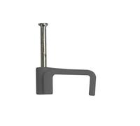 Electrovision 14mm Flat Cable Clips (Pack of 100) Grey