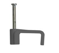 Electrovision 14mm Flat Cable Clips (Pack of 20) Grey