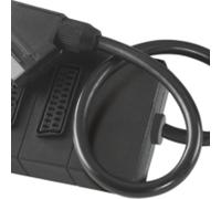 Electrovision 2Way Tv Scart Splitter Lead Scart Plug To Scart Plug in Black Electrovision Black