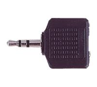 Electrovision 3.5Mm St Plug To 2X3.5Mm St So in Black Electrovision Black