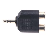 Electrovision 3.5Mm St Plug To 2Xrca Phono in Black Electrovision Black