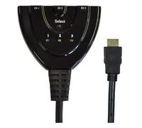 Electrovision 3 Way In-line HDMI Input Selector in Black