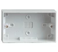 Electrovision 30 Mm 2 Gang Surface Socket Box. Bulk White