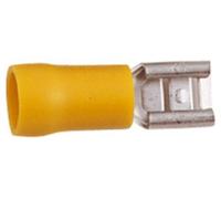 Electrovision 6.3 Mm Push On Receptacle Crimp Terminal. Bags Of 100 Yellow