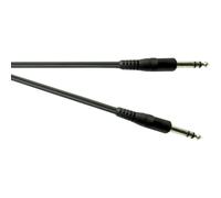 Electrovision 6.35Mm To 6.35Mm Stereo Jack Plug Lead, 1.2M Screened Cable in Black Electrovision Black
