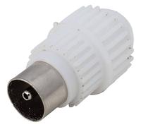Electrovision 9.5mm coax plug for stable home entertainment signals in White Electrovision White