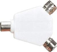 Electrovision Coaxial Y Splitter with Line Plug to 2 x Line Sockets