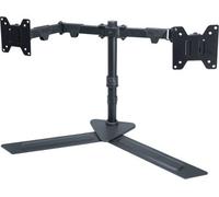 Electrovision Dual Desktop Monitor Bracket With A Base Section And Dual Monitor Support Arms Forming The Desktop Mounting Assembly