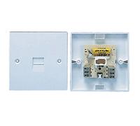 Electrovision Flush Mounted 3/4A Master Telephone Socket With Screw Connections White