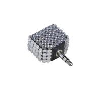 Electrovision Silver Crystal Effect 3.5 Mm Stereo Plug To 2X 3.5 Mm Stereo Sockets Clear/Silver