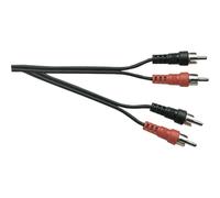 Electrovision Standard 2x Phono Plugs to 2x Phono Plugs Screened Lead in Black Electrovision Black