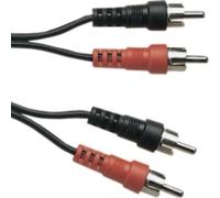 Electrovision Standard 2x Phono Plugs to 2x Phono Plugs Screened Lead in Black Electrovision Black