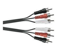Electrovision Standard 3x Phono Plugs to 3x Phono Plugs Screened Lead in Black Electrovision Black