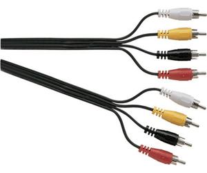 Electrovision Standard 4X Phono Plugs To 4X Phono Plugs Screened Lead 1.2M