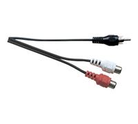 Electrovision Standard Phono Plug to 2x Phono Socket Screened Lead in Black Electrovision Black