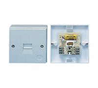 Electrovision Master Telephone Socket Surface Mounted 2/4A with Screw Connections White