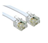 Electrovision White RJ11-RJ11 ADSL MODEM CABLE (10 Metre)