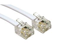 Electrovision White RJ11-RJ11 ADSL MODEM CABLE (3m)